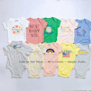 ️OLD NGẮN TAY 6-12M❤️Body suit/áo liền thân ngắn tay xuất xịn cho bé yêu