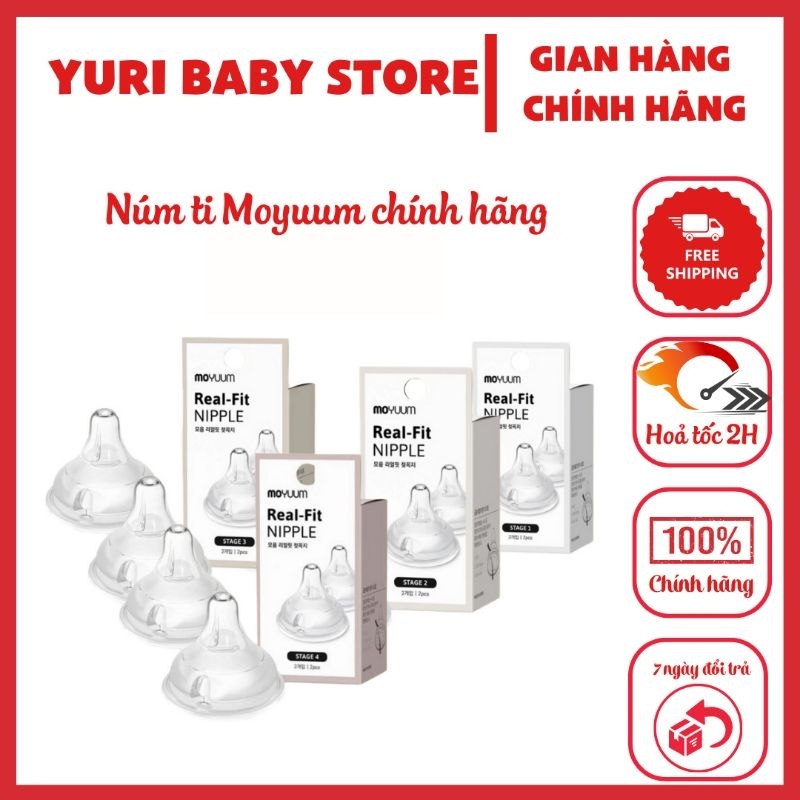 Núm ti silicon Moyuum chính hãng 1-2-3-4 thay thế cho bình Moyuum và ...
