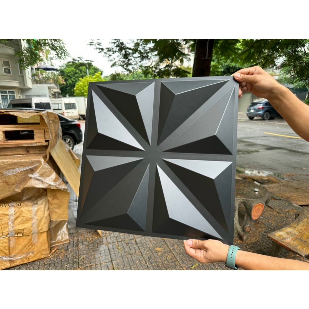 Tấm ốp 3D( không có keo sẵn) ốp tường , ốp trần, kích thước 50cm x50cm | BigBuy360 - bigbuy360.vn