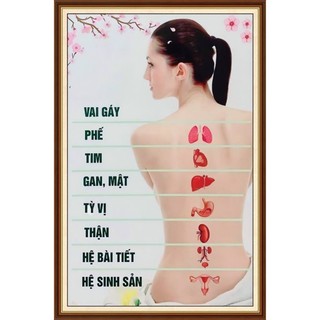 Tranh dán spa dưỡng sinh, trang trí spa gội đầu dưỡng sinh, tranh ngâm chân thảo dược in trên vải lụa (tặng kèm keo dán)