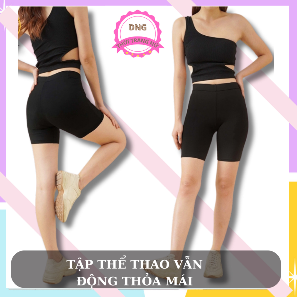 Quần Legging Nữ Đẹp Lửng Lưng Cao Chất Umi ,Legging Đùi Ngố Ngắn Co Giãn 4 Chiều Bó Sát Dày Dặn Cao Cấp Tập Gym-DNG