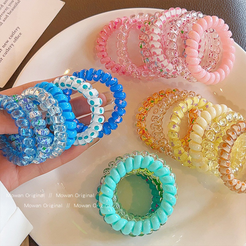 [Flash sales] Túi 6 Dây Cột Tóc Lò Xo Nhiều Màu Dễ Thương Phong Cách Hàn Quốc Phụ Kiện Tóc Nữ Và Bé Gái Empoli