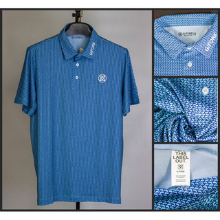 Áo Golf polo GF họa tiết đàn cừu màu xanh. chất thun lạnh thấm hút mồ hôi , không nhăn, co dãn bốn chiều