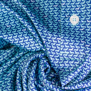 Áo Golf polo GF họa tiết đàn cừu màu xanh. chất thun lạnh thấm hút mồ hôi , không nhăn, co dãn bốn chiều