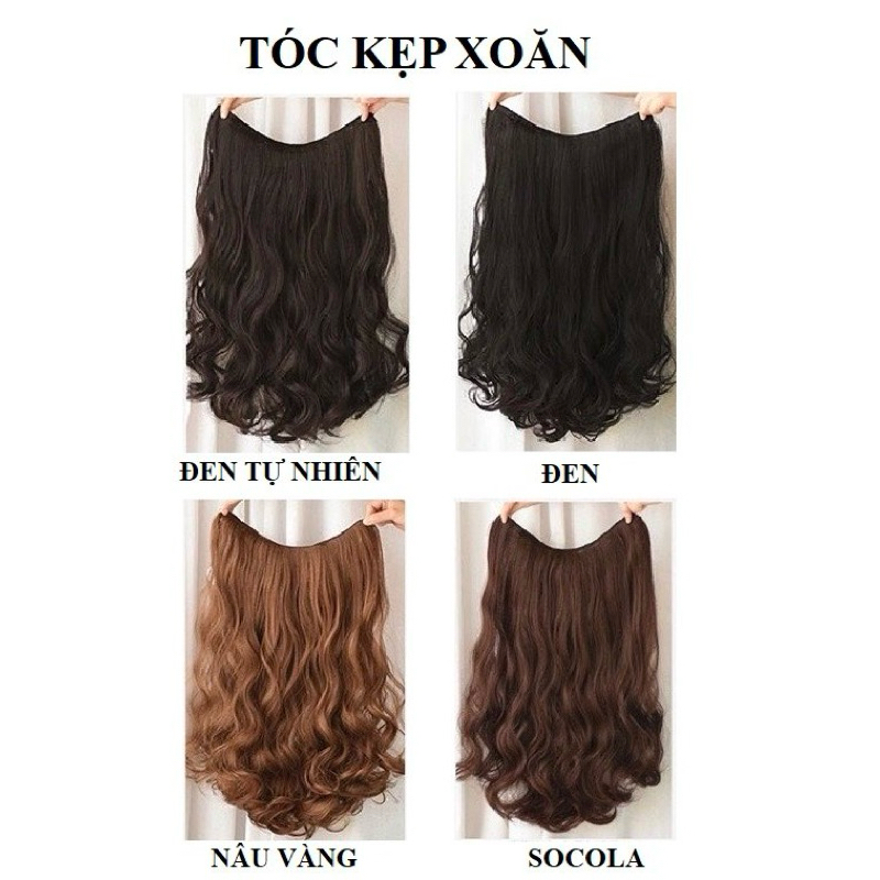 [HÀNG MỚI VỀ] KẸP TÓC GIẢ XOĂN ĐỘ DÀI 55-60CM SÀNH ĐIỆU DÙNG CHO TÓC DÀI QUA VAI