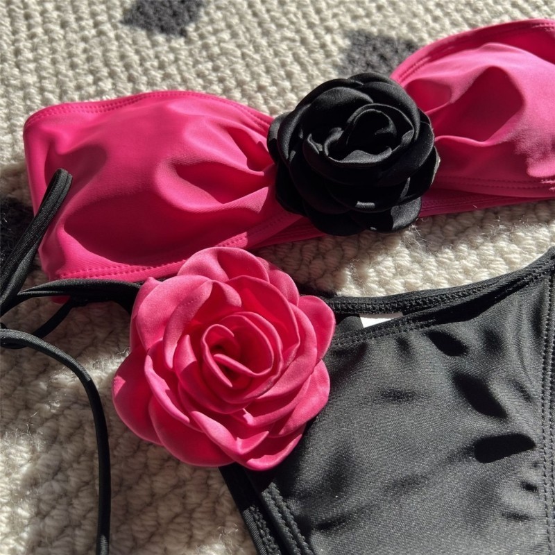 Brroa Bộ Bikini 2 Mảnh Buộc Dây  Hoa Trà  Thời Trang Mùa Hè Cho Nữ [  HOA TRÀ ] HAN.T SHOP