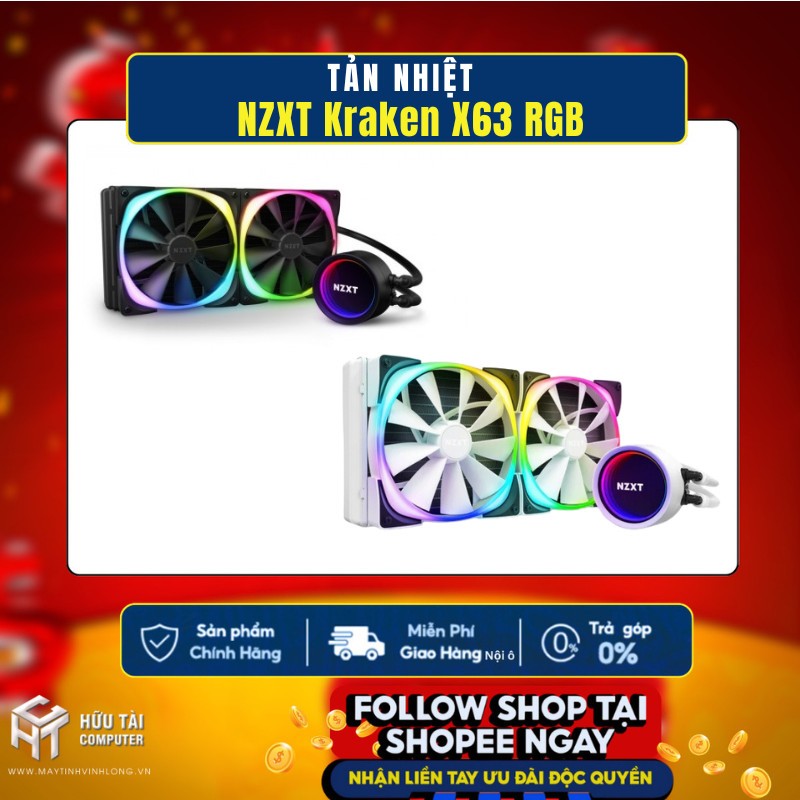 Tản nhiệt nước NZXT Kraken X63 RGB 280mm | Shopee Việt Nam