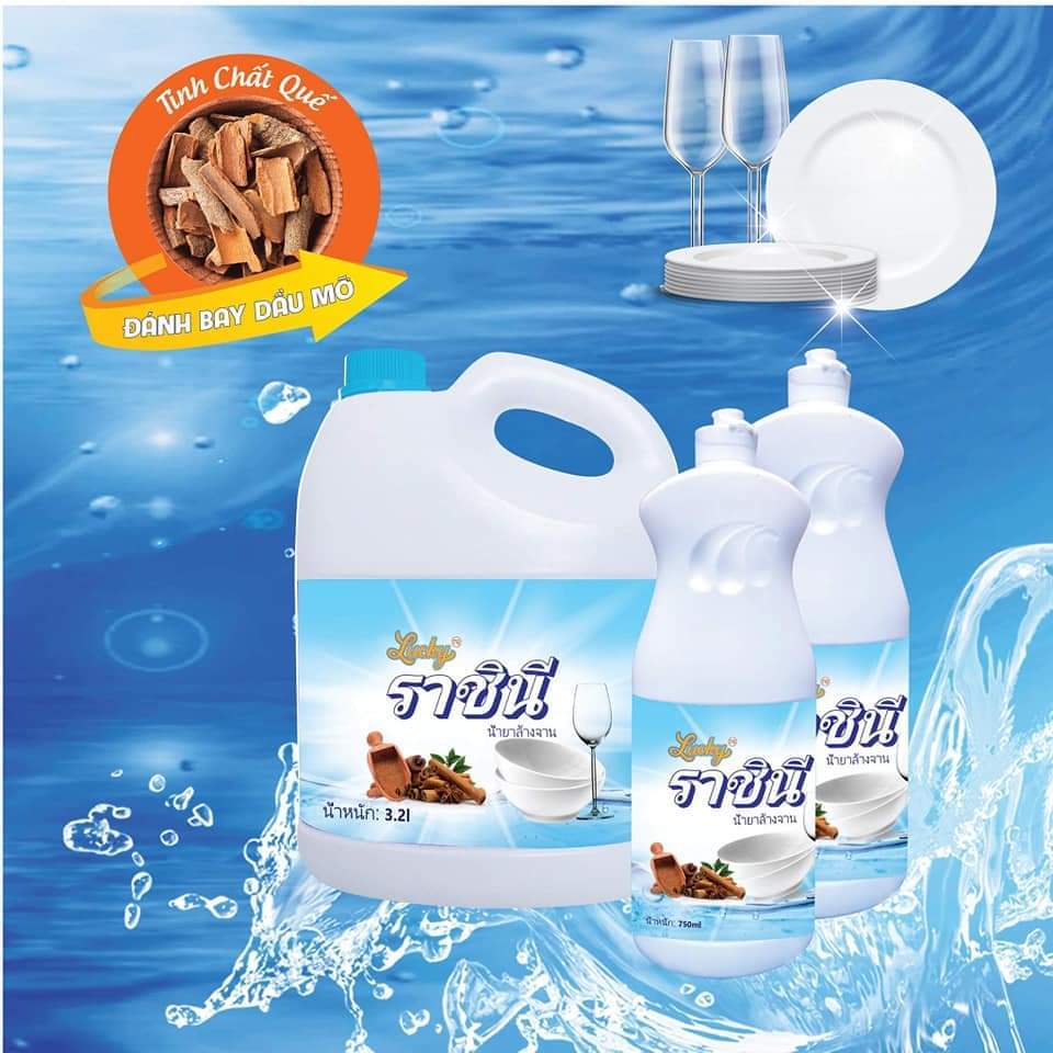 Nước Rửa Chén Hương Quế, hương Chanh Thái Lan  3,2L