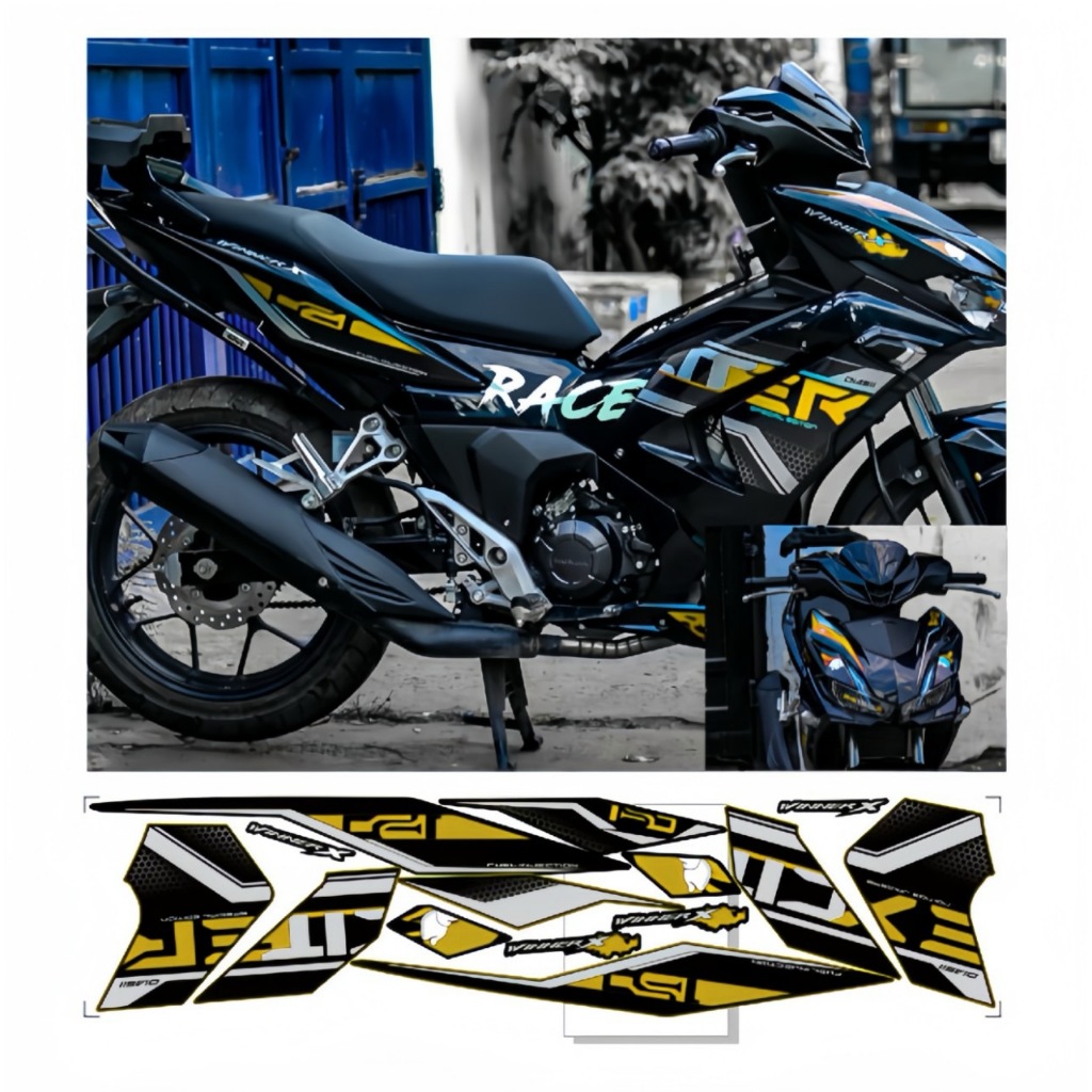 Tem rời WINNER X V3 cao cấp chất liệu in 3 lớp PPF chống nước không phai màu