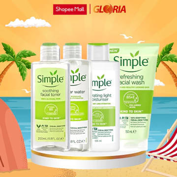 Sữa Rửa Mặt, Tẩy Trang, Nước Hoa Hồng, Sữa Dưỡng Da Simple Kind To Skin Cho Mọi Loại Da150ml - 200ml