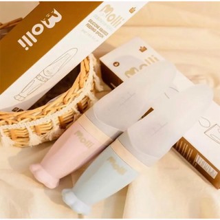 Bình thìa Molli dung tích 90ml hỗ trợ bé tập ăn dặm, uống sữa, tập ăn bột dễ dàng