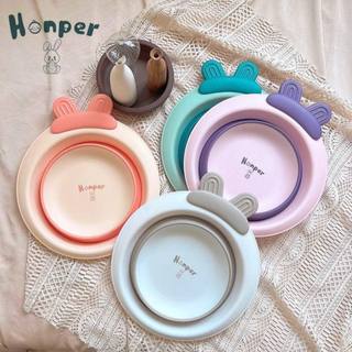 Chậu rửa mặt gấp gọn tai thỏ Honper siêu xinh phân phối chính hãng
