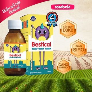 [MUA 1 TẶNG 1 QUÀ] Bestical canxi sinh học thêm D3 K2 cho bé hấp thụ canxi tốt hơn lọ 120ml