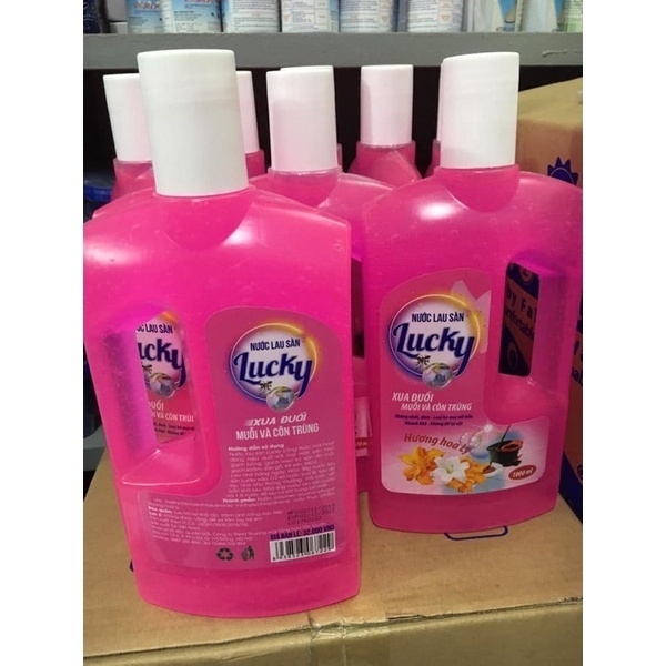nước lau sàn lucky hương hoa ly,hương quế,hương chanh xả 1L