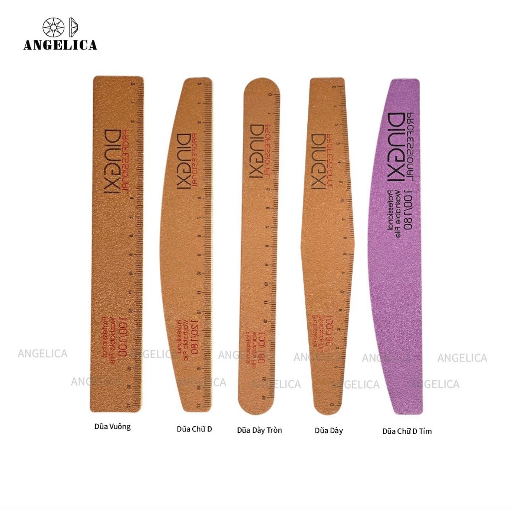 Dũa móng tay nails tổng hợp phào móng ngắn dài đủ loại dày mỏng làm nail ANGELICA DV1