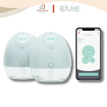 Máy hút sữa điện đôi Elvie Pump cho mẹ, máy vắt sữa không dây cầm tay di động - Monnie Kids