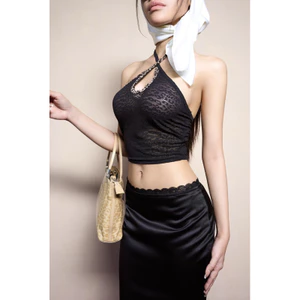 AESTHETE - DELI TOP - Áo yếm phối hoạ tiết da beo cá tính