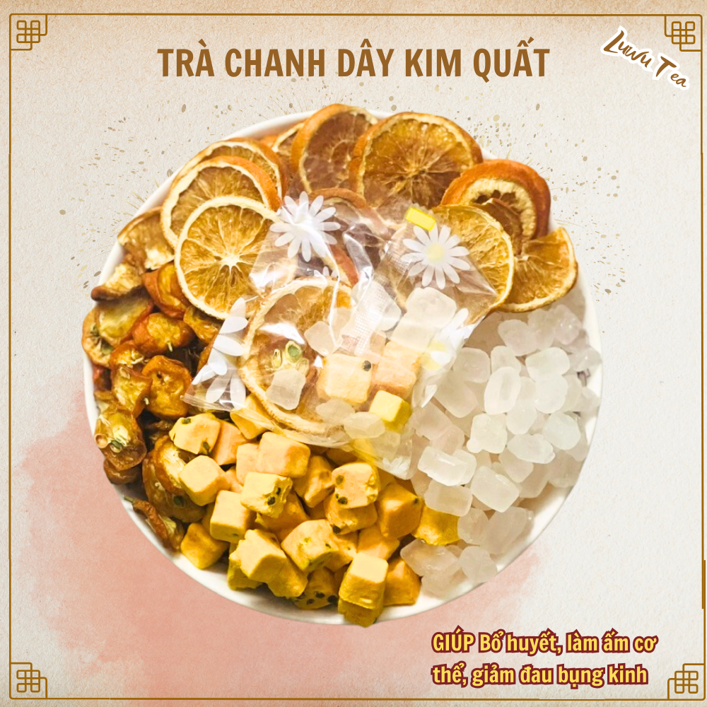 Trà chanh dây kim quất Luwu Tea, trà trắng da da Triệu Lộ Tư nước uống ...