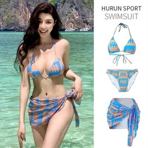 Bikini mùa hè 3 chi tiết hàng QCCC phong cách tỷ tỷ chất liệu thun co dãn buộc eo gợi cảm xu hướng Hàn Quốc MT33 BKN33