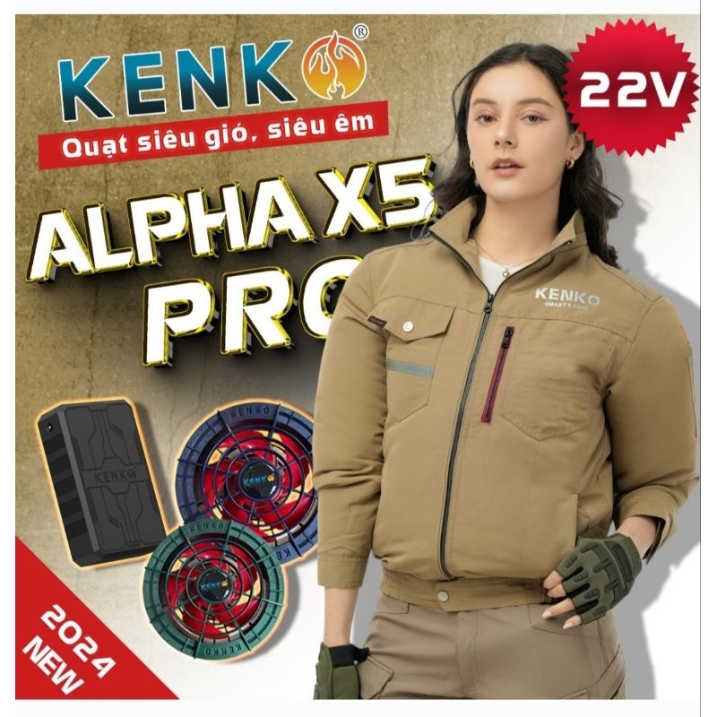 [KENKO STORE] ÁO ĐIỀU HÒA KENKO 22V ALPHA X5 PRO CHÍNH HÃNG. Bảo hành 12 tháng!