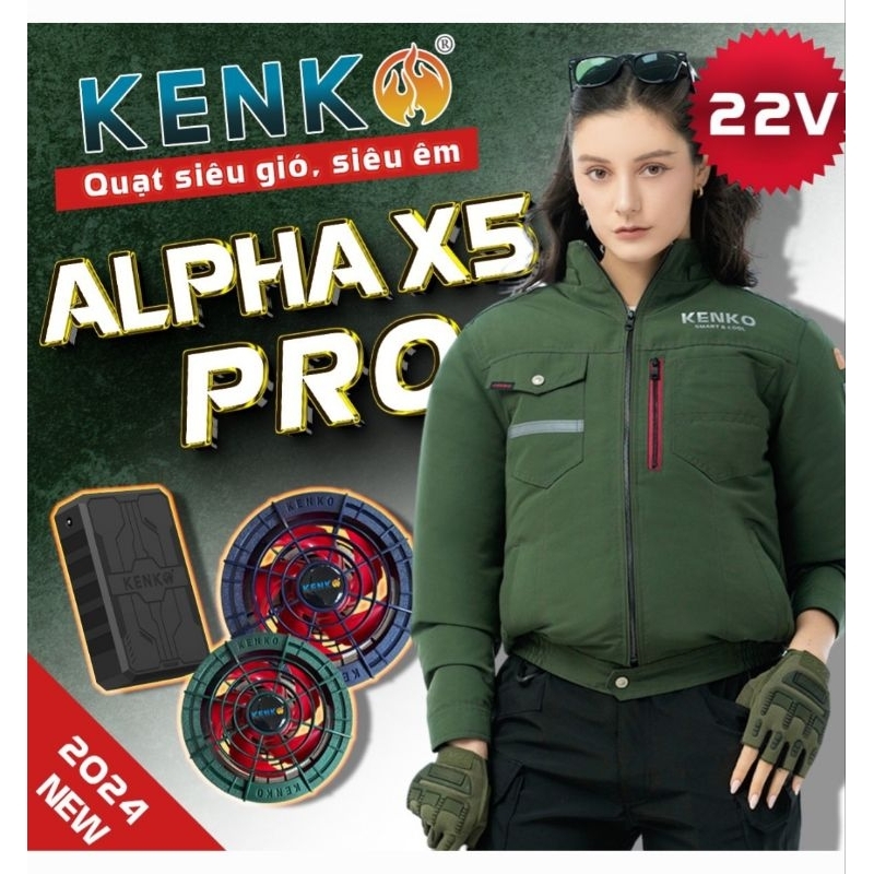 [KENKO STORE] ÁO ĐIỀU HÒA KENKO 22V ALPHA X5 PRO CHÍNH HÃNG. Bảo hành 12 tháng!