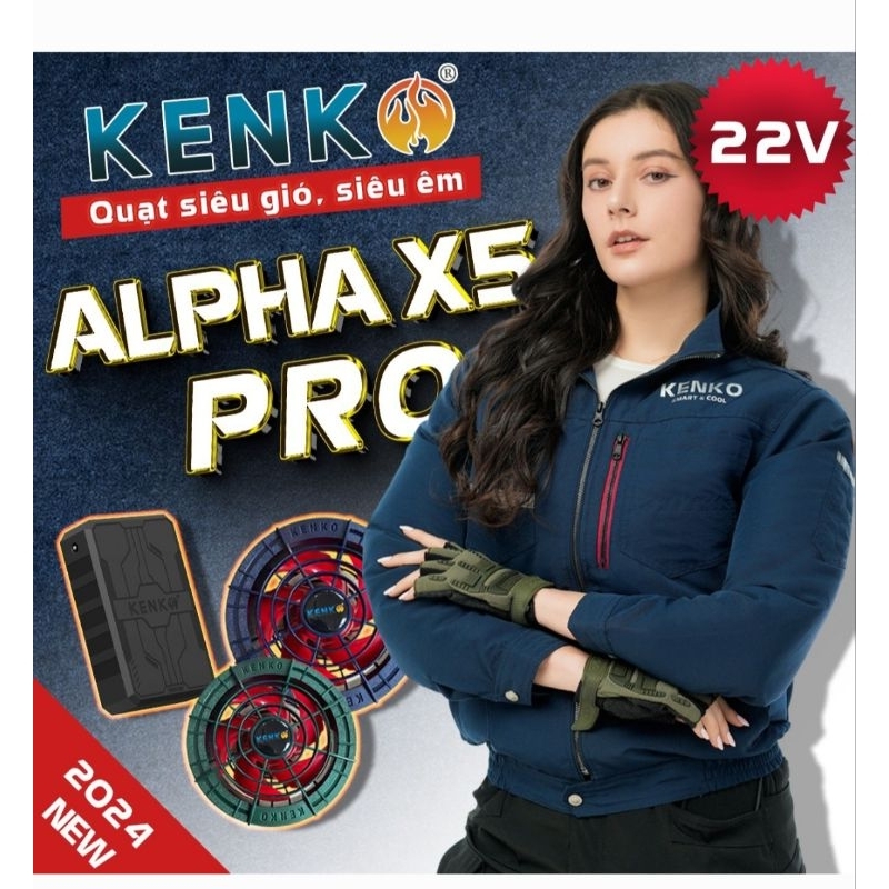 [KENKO STORE] ÁO ĐIỀU HÒA KENKO 22V ALPHA X5 PRO CHÍNH HÃNG. Bảo hành 12 tháng!