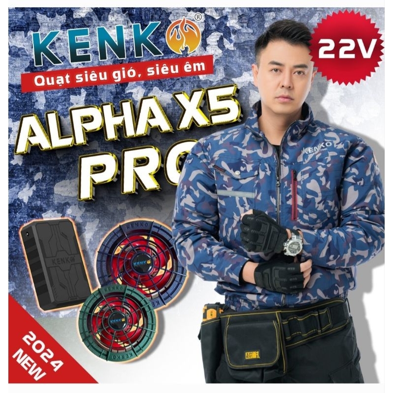 [KENKO STORE] ÁO ĐIỀU HÒA KENKO 22V ALPHA X5 PRO CHÍNH HÃNG. Bảo hành 12 tháng!