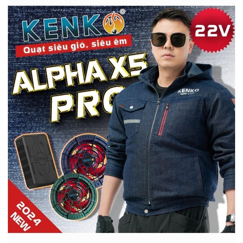 [KENKO STORE] ÁO ĐIỀU HÒA KENKO 22V ALPHA X5 PRO CHÍNH HÃNG. Bảo hành 12 tháng!