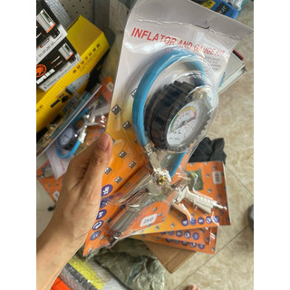 Đầu vòi bơm ô tô - xe máy -kiêm đồng hồ đo áp suất lốp hàng xịn
