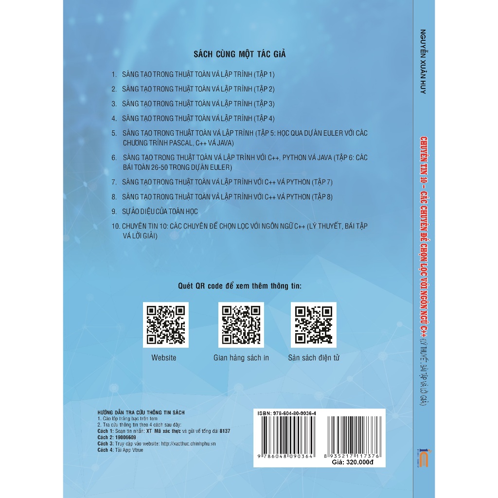 Ảnh Sách Chuyên tin 10 - Các chuyên đề chọn lọc với ngôn ngữ C++, Lý thuyết, bài tập và lời giải 2
