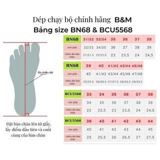 Dép chạy bộ Đài Loan, Chính hãng B&M, Dép chạy bộ có quai và không quai, dép nhập khẩu