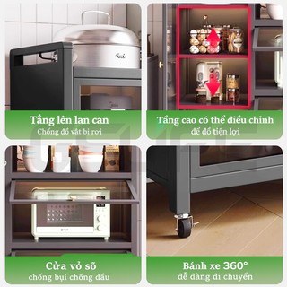 GSlife Kệ Nhà Bếp Đa Năng-Kệ Tủ Để Đồ Thép Cacbon Tiện Lợi Với Thiết Kế Tinh Tế