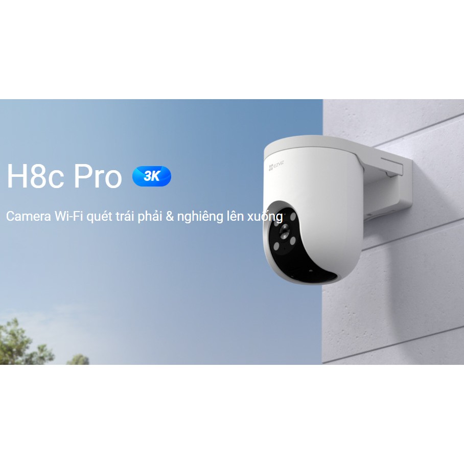 Camera Wifi EZVIZ H8C PRO 8MP 4K, H8C PRO 5MP, H8C PRO 4MP, H8C PRO 3MP -  Xoay 360 Độ, Đàm thoại 2 Chiều, Có Màu Ban Đêm