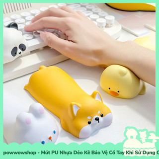 [Sẵn VN - Hỏa Tốc] Mút PU Nhựa Dẻo Kê Bảo Vệ Cổ Tay Khi Sử Dụng Chuột Máy Tính Phong Cách Hình Thú Vui Nhộn Funny