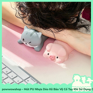 [Sẵn VN - Hỏa Tốc] Mút PU Nhựa Dẻo Kê Bảo Vệ Cổ Tay Khi Sử Dụng Chuột Máy Tính Phong Cách Hình Thú Vui Nhộn Funny
