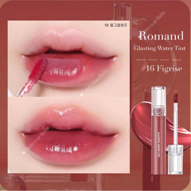 [son ChiẾt][16 Figrise] Son Tint Nước Siêu Lì Lâu Trôi Romand Glasting