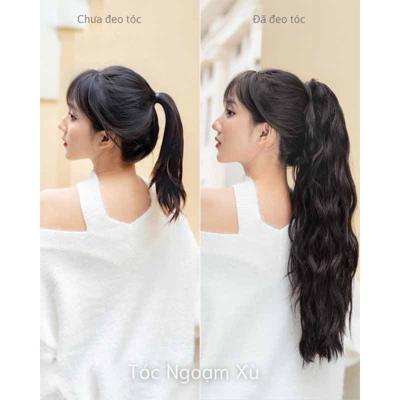 [HÀNG SIÊU CẤP] TÓC GIẢ NGOẠM XOĂN XÙ CÁ TÍNH DÀI 55-60 CM KÈM HÌNH THẬT