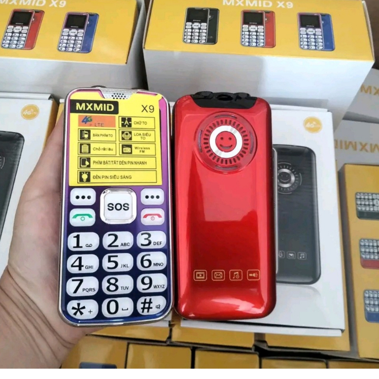 Điện thoại người già MXMID X9 loa siêu to, bàn phím cỡ lớn, pin khủng ...