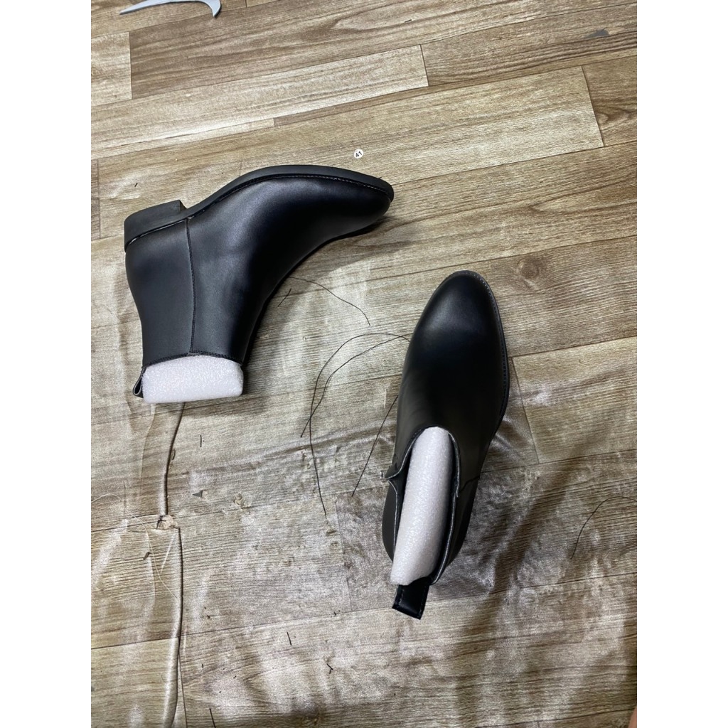 Giày Nam Chelsea Boots Zip Khóa Kéo Da Bò Đế Phíp Tăng Chiều Cao Viboots, Giày Boot Nam Da Thật Cao Cấp - Mã 6286