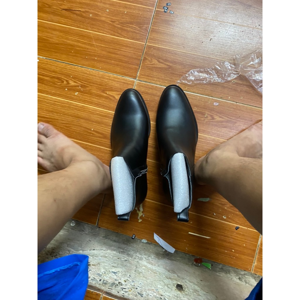 Giày Nam Chelsea Boots Zip Khóa Kéo Da Bò Đế Phíp Tăng Chiều Cao Viboots, Giày Boot Nam Da Thật Cao Cấp - Mã 6286
