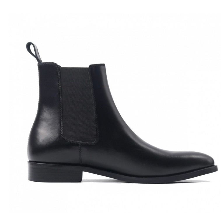 "Giày Da Nam Chelsea Boot, Giày Cao Cổ Nam, Giày Nam Cao Cấp Da Nappa Bóng Cổ Chun Đế Cao Su Chắc Chắn Êm Chân - Mã 118