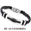 Vòng tay nam dây da kiểu tết phối chi tiết thép không gỉ đơn giản cá tính MB30 BY ACCESSORIES