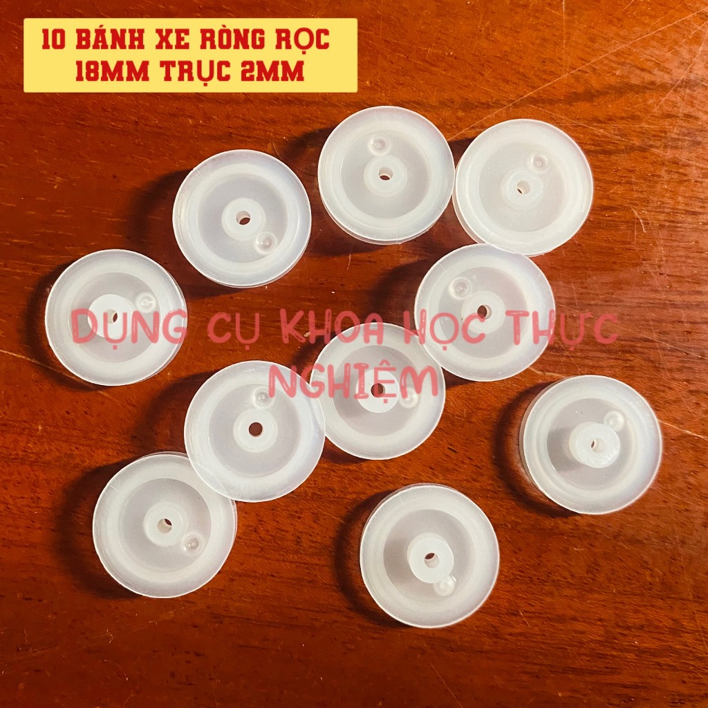 10 Bánh xe ròng rọc nhựa DIY 2x18mm trục 2mm đường kính 18mm hàng mới ...