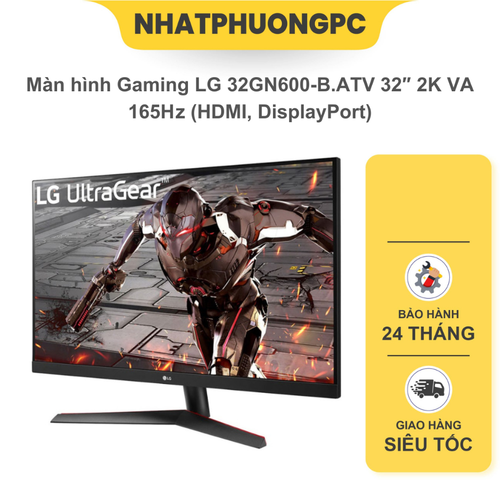 Màn hình Gaming LG 32GN600-B.ATV 32″ 2K VA 165Hz (HDMI, DisplayPort ...