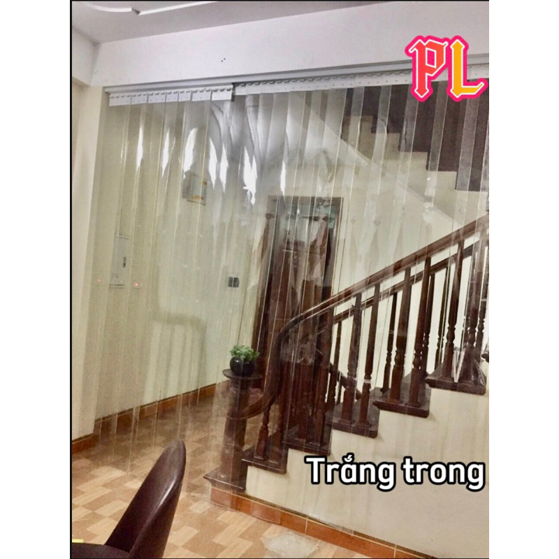 Rèm Nhựa PVC Ngăn Lạnh Điều Hoà Trong Suốt, Tặng Kèm Phụ Kiện Treo Rèm ...