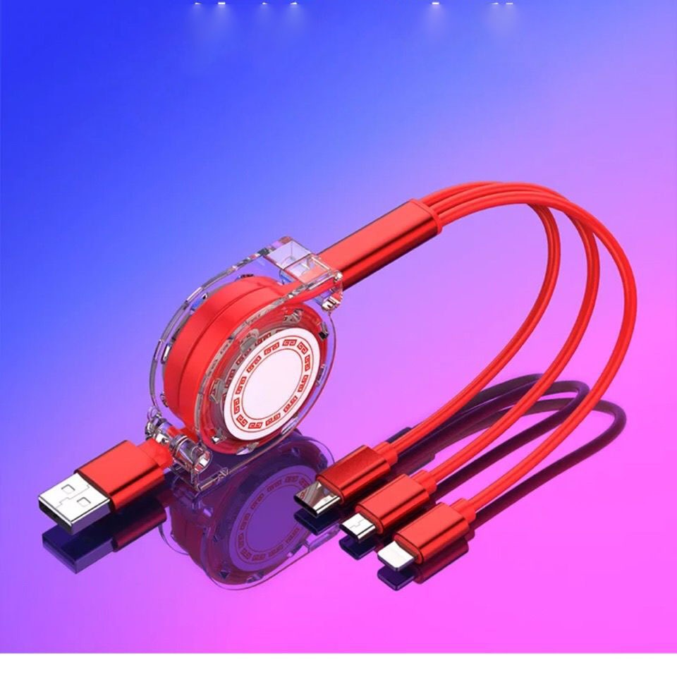 3 trong 1Type-c Dòng dữ liệu cho điện thoại di động Cáp dữ liệu 6A