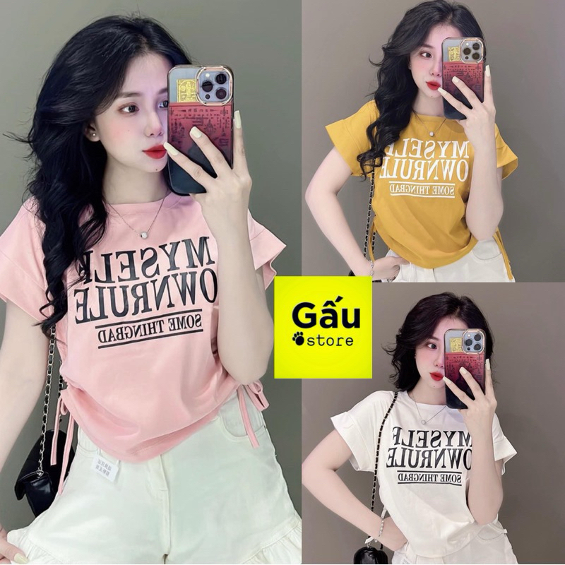 Áo thun nữ dáng vừa tay cánh dơi rút dây ( Cánh Dơi )