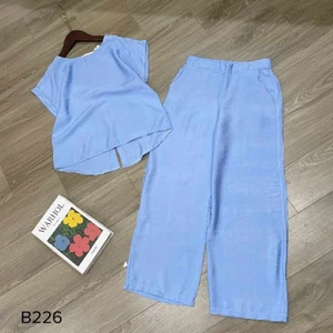 Bộ đồ nữ, Bộ đũi nữ, áo cổ tròn quần dài chất tơ đũi mềm mát, hàng đẹp chính hãng, có đủ size, set bộ đũi nữ