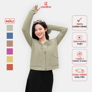 (Sẵn)4NMF04 Áo chống nắng nữ CARDINA1 lớp chất liệu ice text co dãn 4 chiều thấm hút mồ hôi không nhăn không phai màu