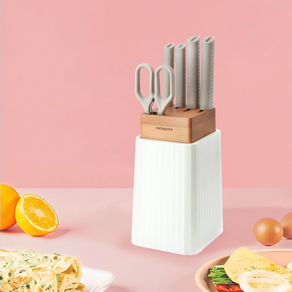 Bộ 6 dao kèm giá đỡ LocknLock Magnetic Knife Set CKK804 CKK82 bằng thép không gỉ - K-MALL
